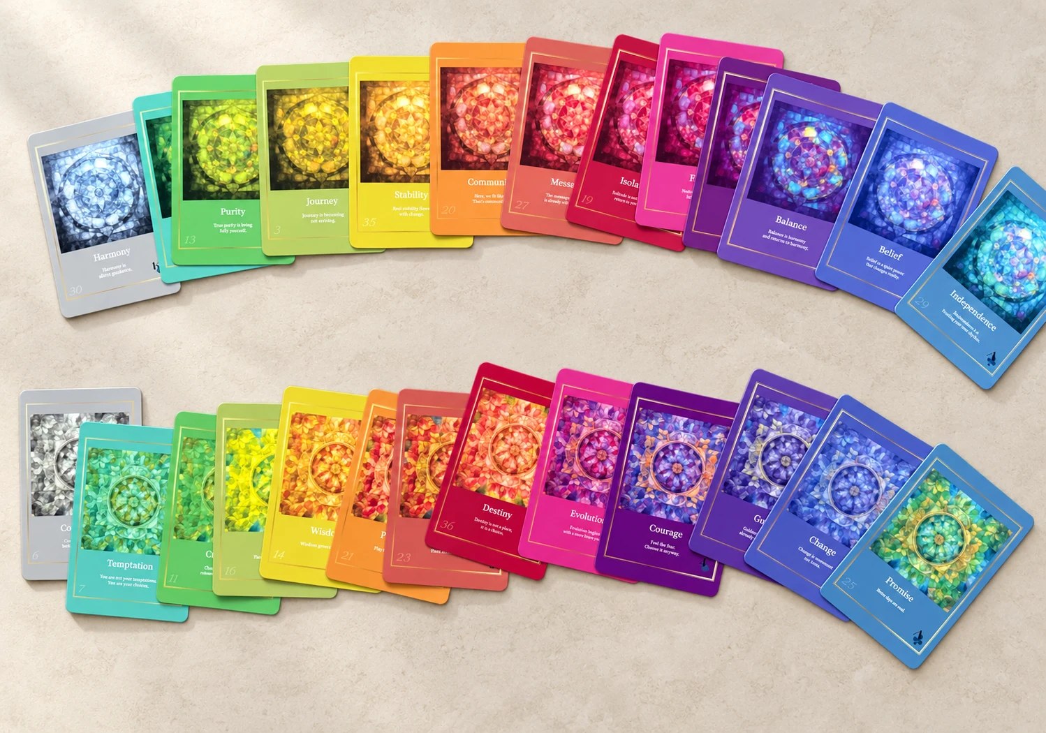 色とりどりのソアリスカード